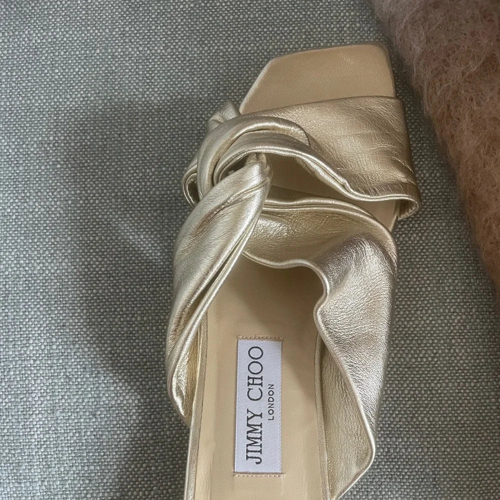 Jimmy Choo gold sandals - Picture 4 of 5